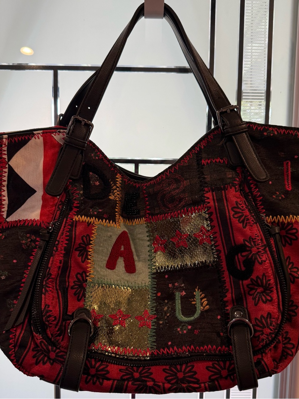Desigual Rotterdam Patchwork Tote Bag - Designer-Style Women's Handbag